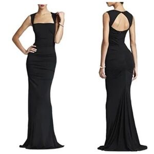 Nicole Miller Black Strapless Gown